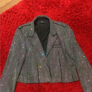 AKIRA Multicolor Sequin Blazer